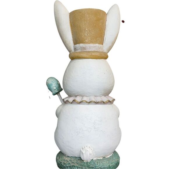 Vintage Ceramic Wonderland Statuary 14” White Rabbit Easter Home Decor - Picture 4 of 14